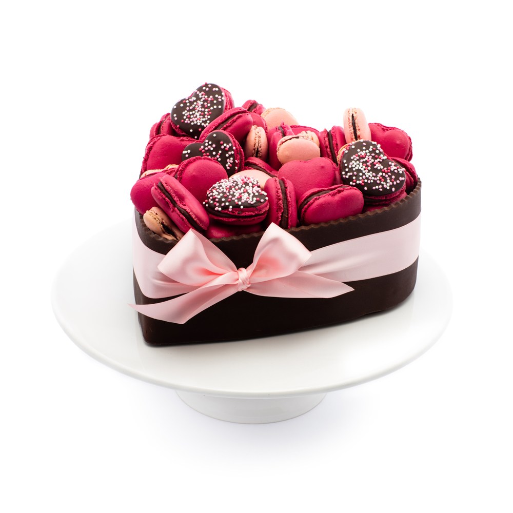 Dortové srdce s makronkami Ollies