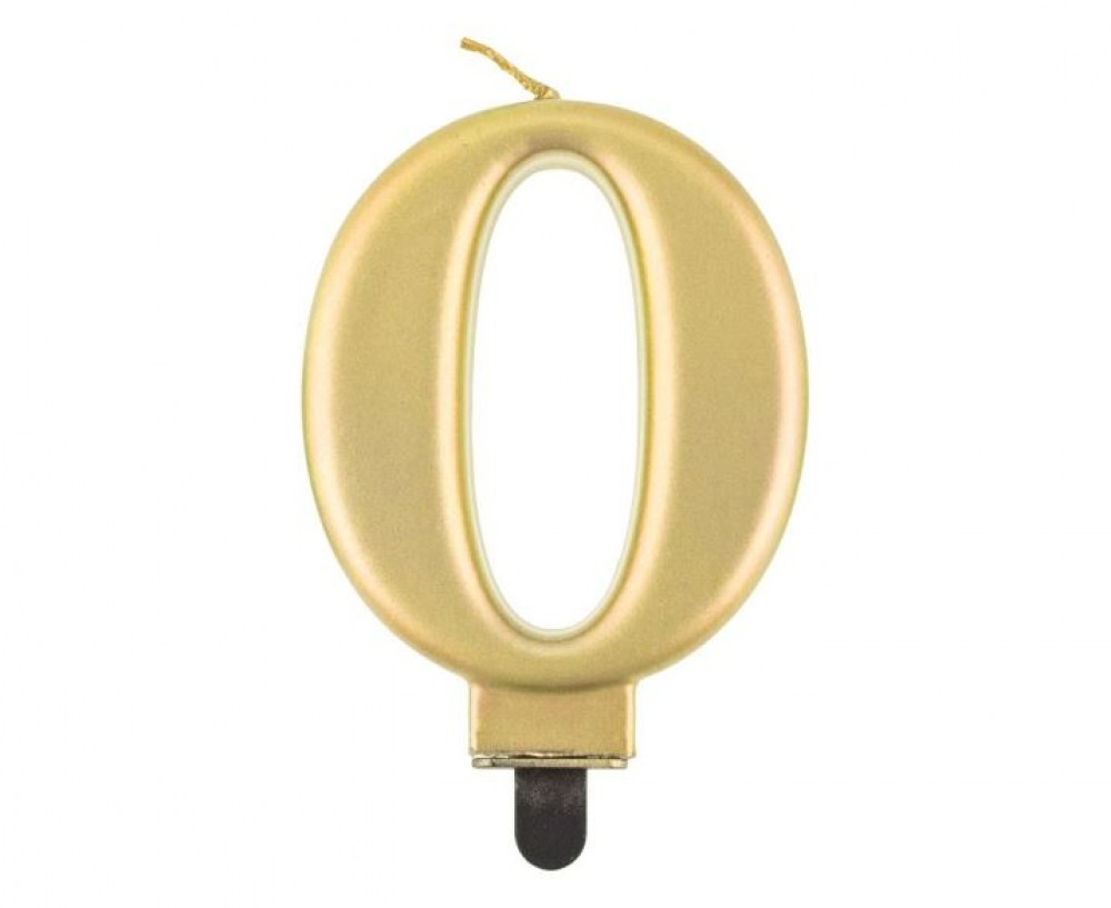 Svíčka narozeninová číslice zlatá Ollies