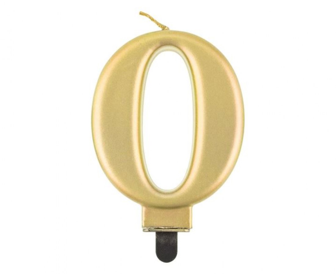 Svíčka narozeninová číslice zlatá Ollies